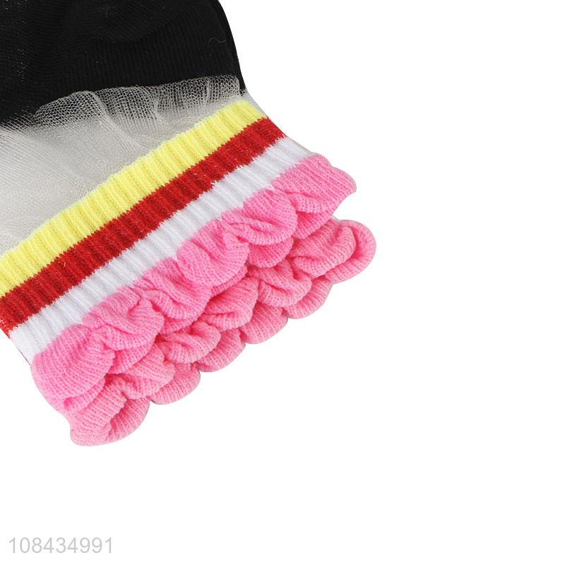 New products fashion polyester short socks for girls