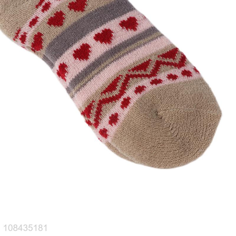 Good price ladies polyester socks thicken thermal socks