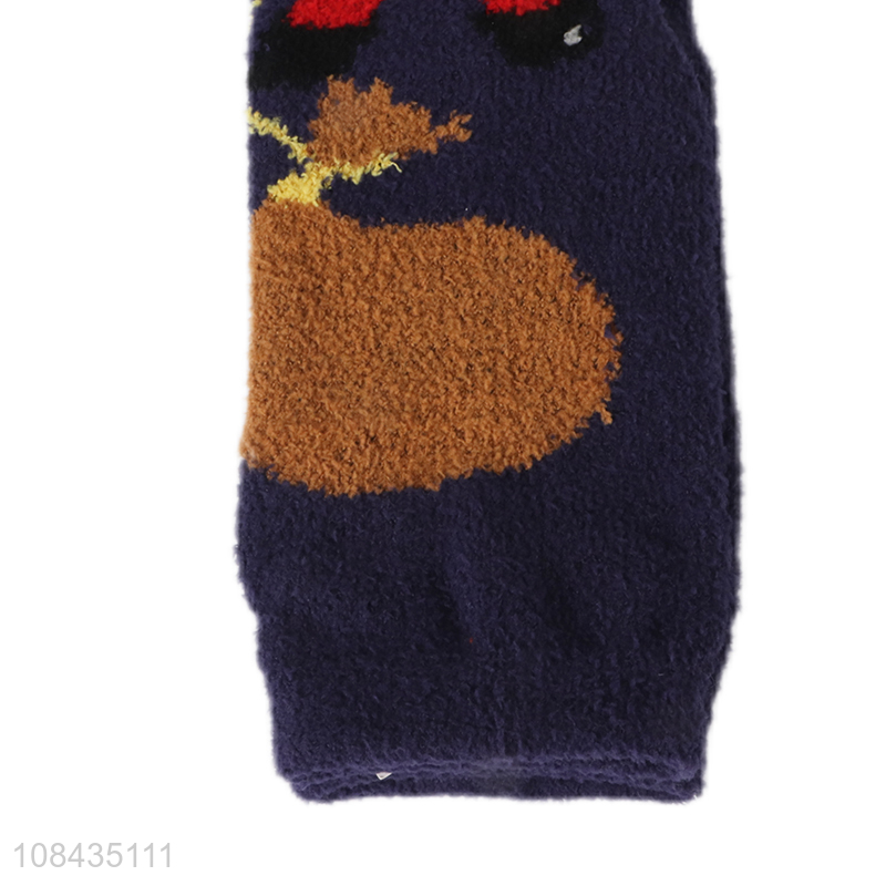 China supplier winter fleece socks ladies warm socks
