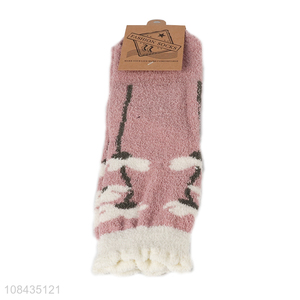 New arrival fashion fleece socks girls winter warm socks