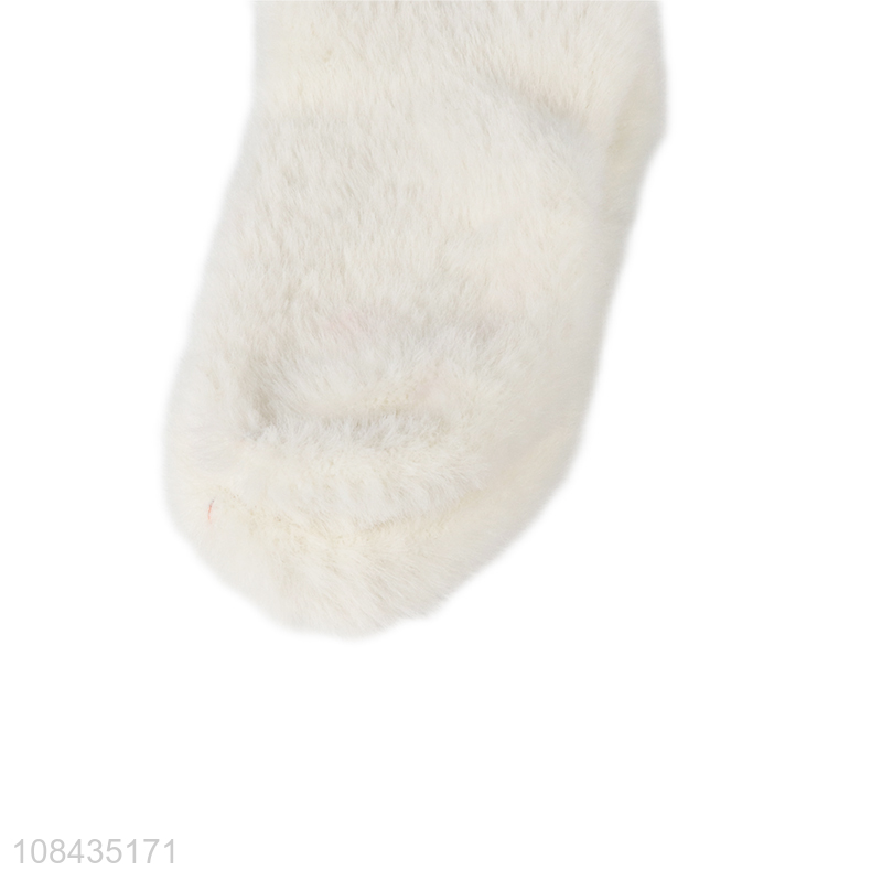 Yiwu direct sale white fleece socks winter warm socks