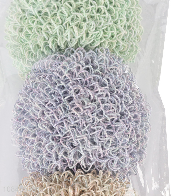 Wholesale kitchen cleaning tools nanofiber dish scrubber cleaning ball set
