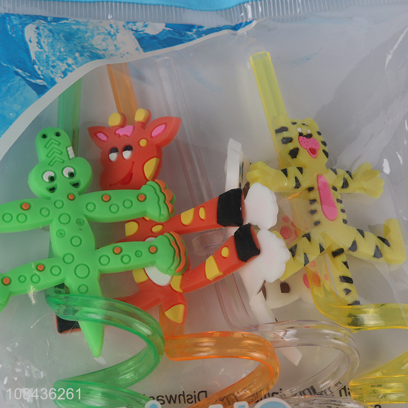 Best selling cartoon juice coffee straw party straws