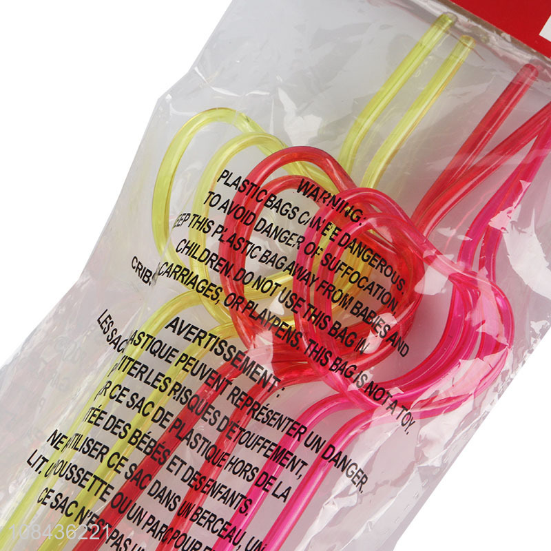 China factory heart shape 6pieces drinking straw for sale