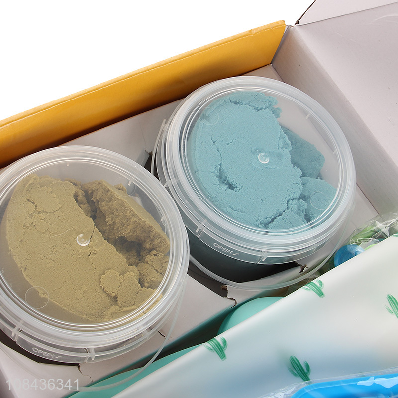 Hot selling magic sand amazing hydrophobic sand colored space sand set