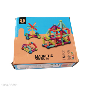 Factory wholesale 36pcs magnetic sticks toy building blocks toy for kids