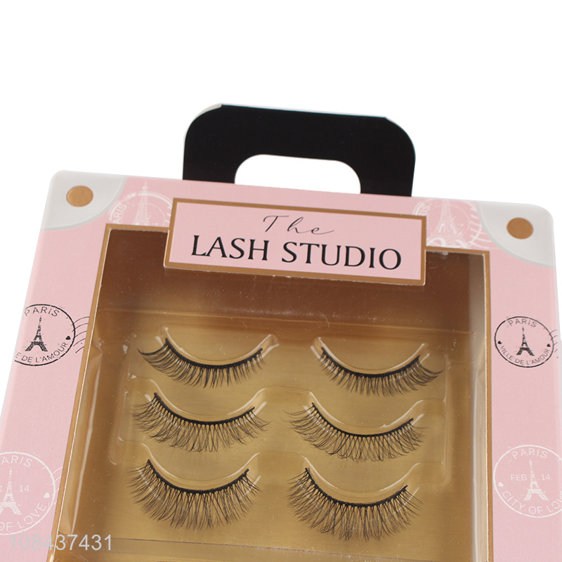 Low price 5 pair chemical fiber eyelashes ladies cosmetics