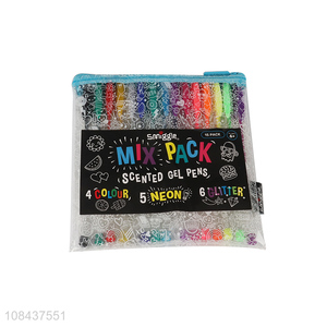 Online wholesale 15pieces multicolor scented gel pen set