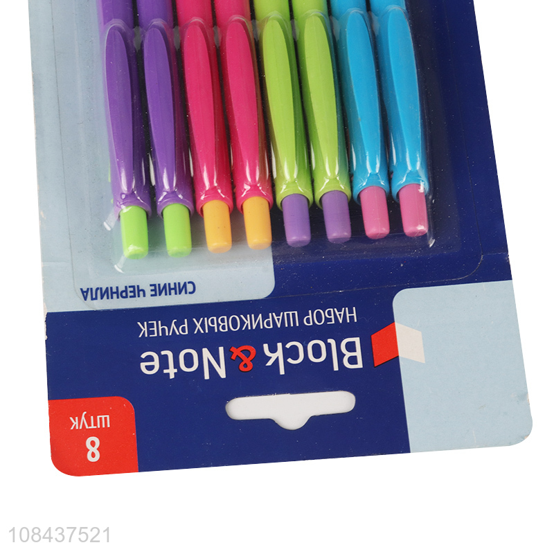Latest products 8pieces stationery ballpoint set for sale