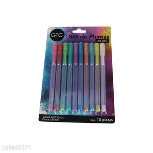 China products colourful 10pieces gel pens set for sale