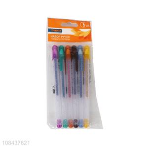 Wholesale from china 6pieces multicolor gel pens set