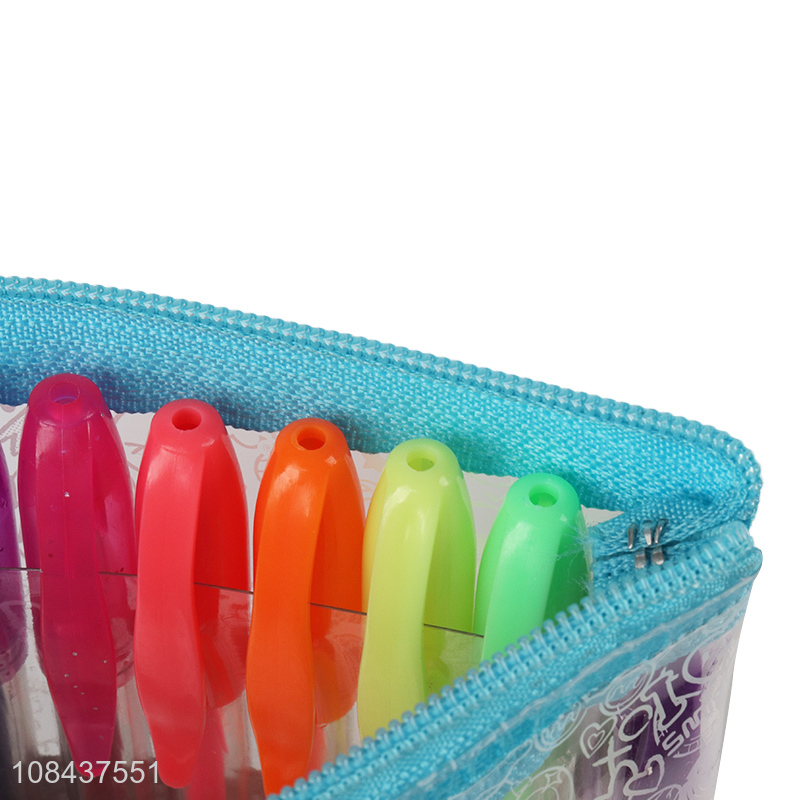 Online wholesale 15pieces multicolor scented gel pen set
