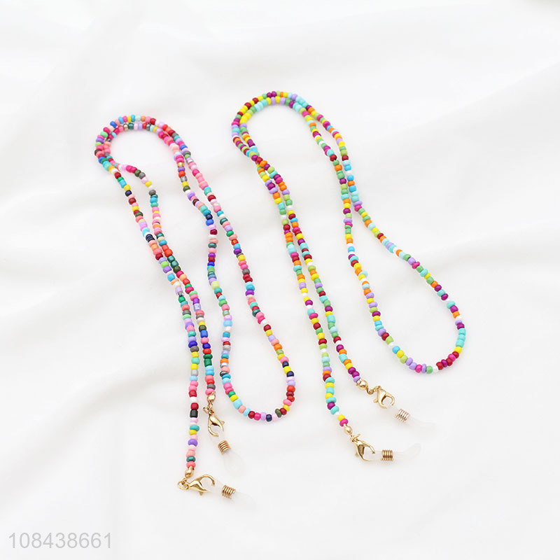 High quality color bead chain fashion lanyard for glasses