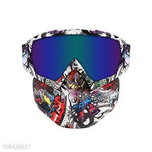 Wholesale men women sport eyewear outdoor motorcycle glasses with face mask