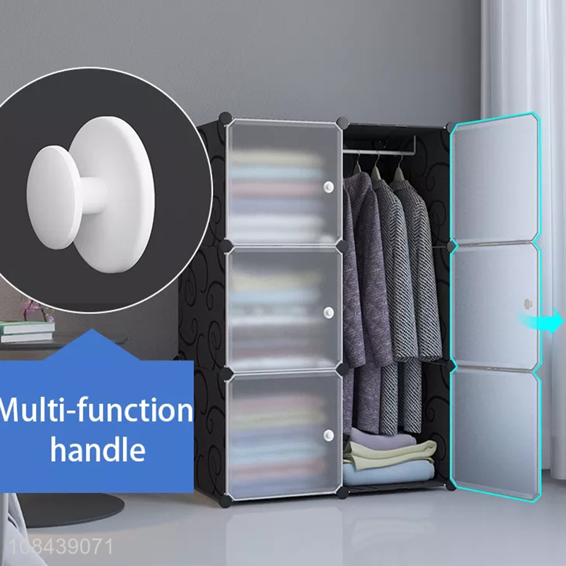 Wholesale DIY cube stotage organizer foldable plastic cabinet cube wardrobe cube closet