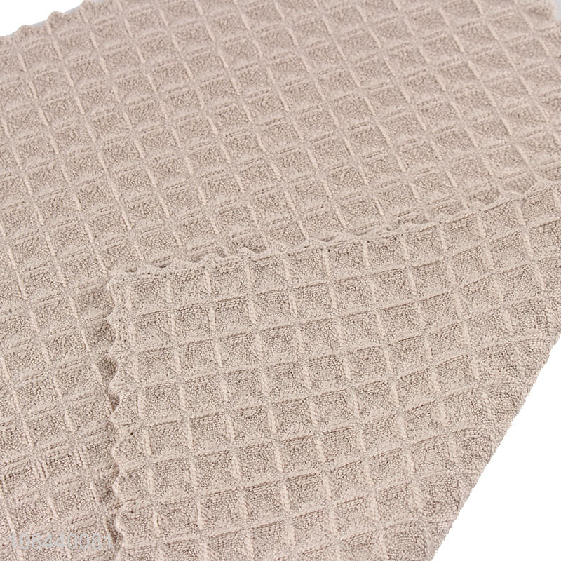 Hot sale super absorbent lint free microfiber cleaning cloths for kitchen bathroom