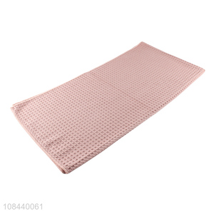 Best quality solid color waffle towel water absorbent sports gym fitness towel