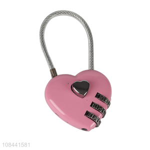 Popular products heart shape password lock safety lock