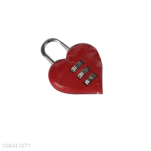Good quality heart shape red password lock for travel luggage