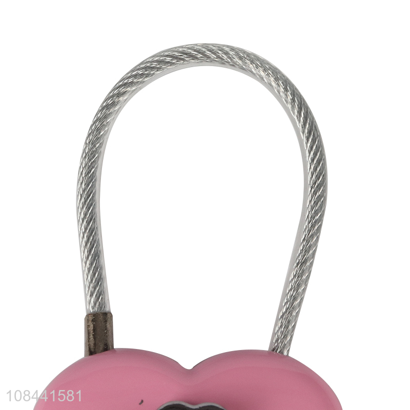 Popular products heart shape password lock safety lock