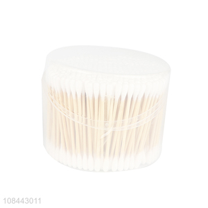 Popular product 400pcs biodegradable wooden stick cotton swabs for ears