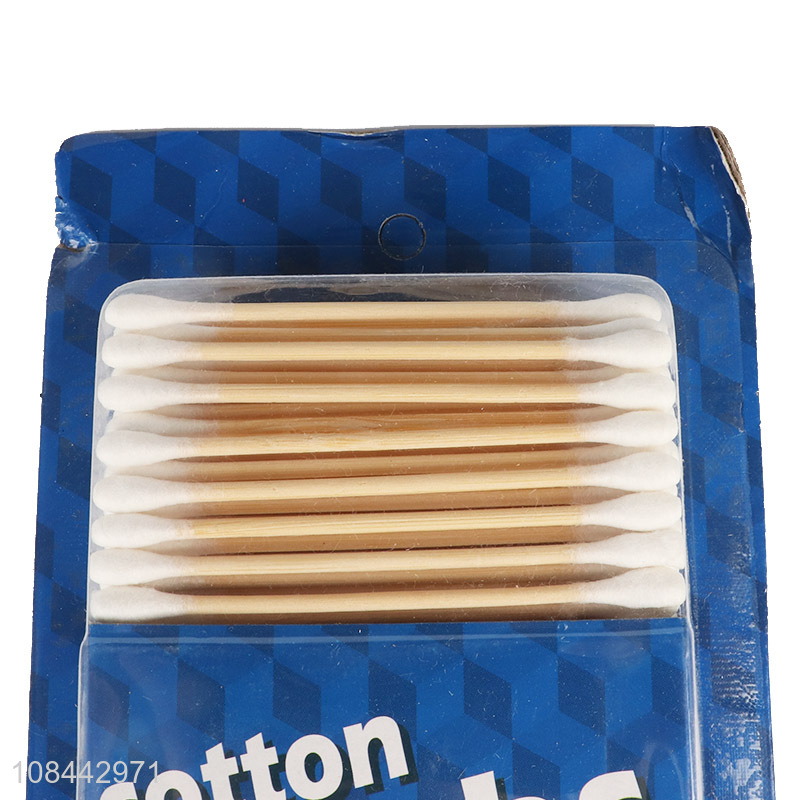 China supplier 300pcs eco-friendly disposable wooden stick cotton swabs
