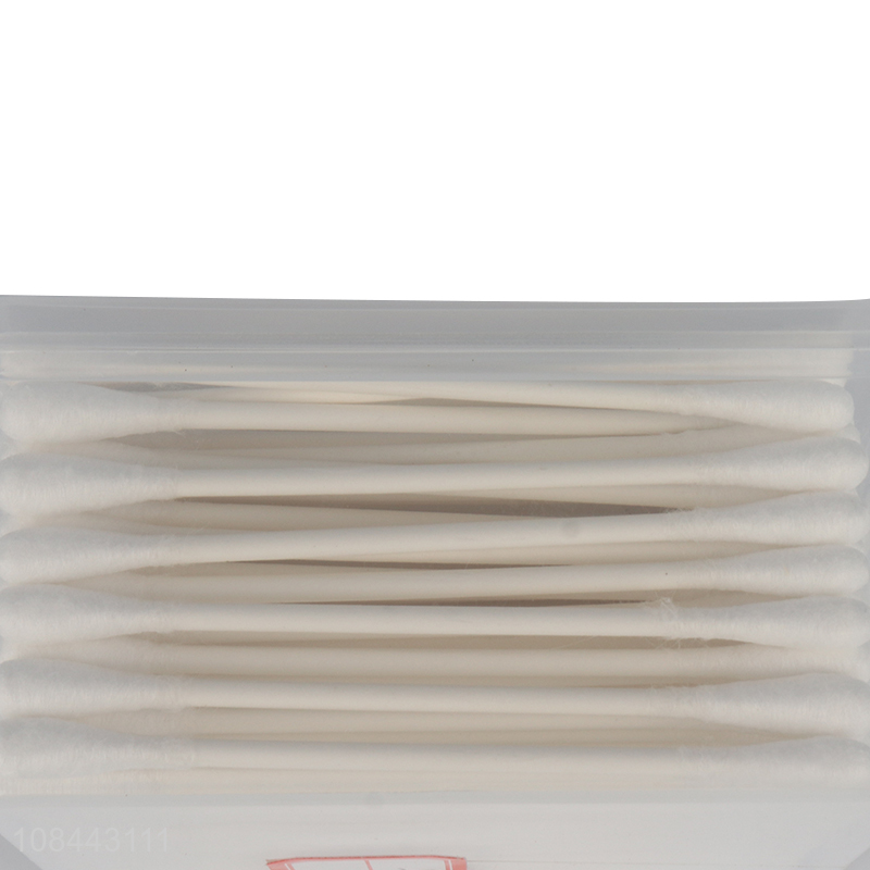 China supplier 200pcs pcs double tips strong wooden stick cotton swabs