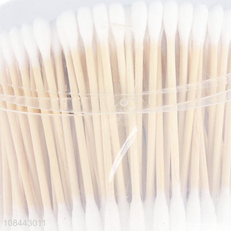 Popular product 400pcs biodegradable wooden stick cotton swabs for ears