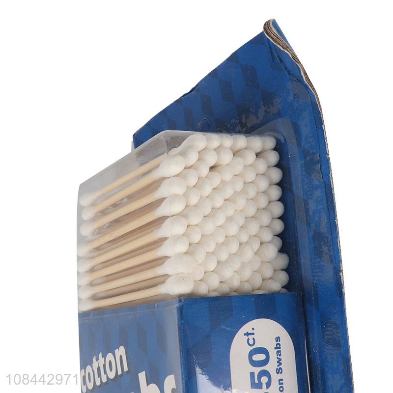 China supplier 300pcs eco-friendly disposable wooden stick cotton swabs