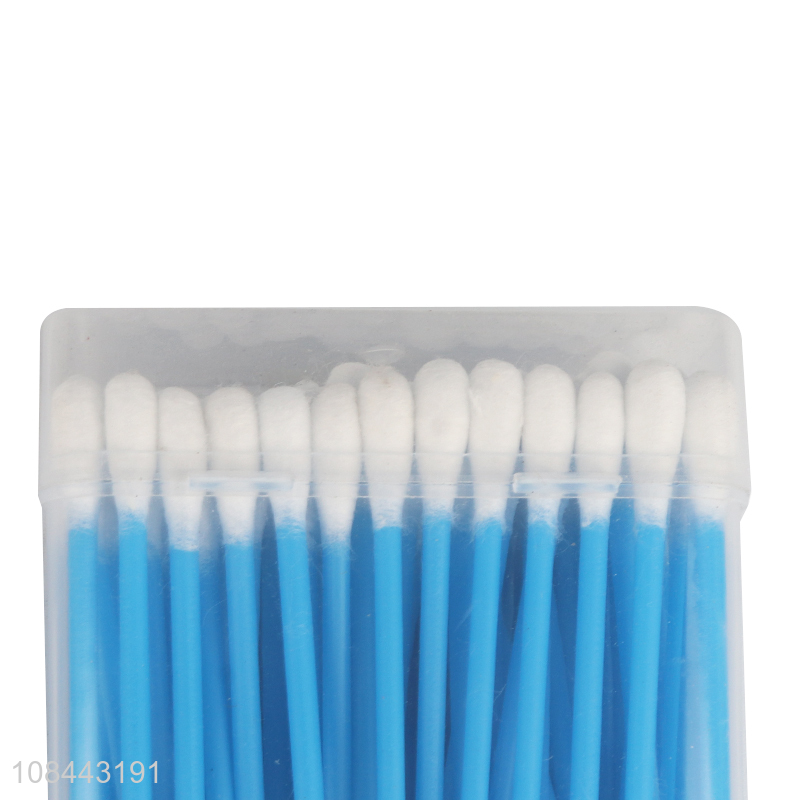 Hot selling 100pcs double headed wooden stick cotton swabs for personal care