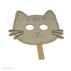 High quality cartoon cat wooden mask for sale