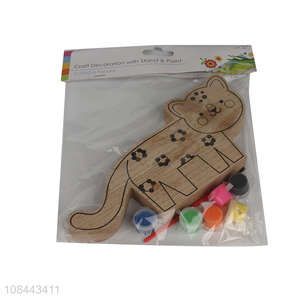 Hot sale <em>wooden</em> coloring toys cartoon <em>craft</em> toys set