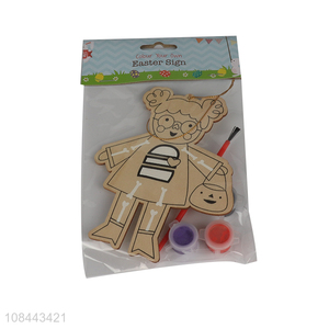 High quality wooden craft hangings wood chip watercolor set