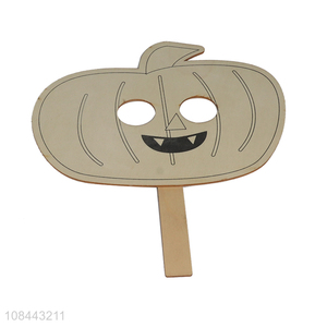Factory wholesale wooden <em>mask</em> <em>halloween</em> party supplies
