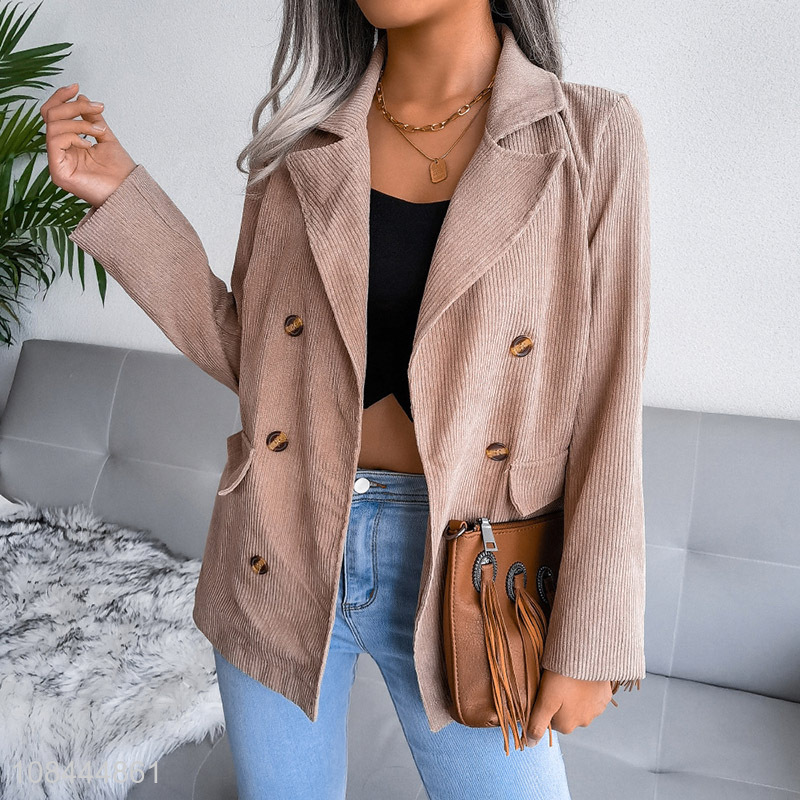 Hot sale women blazers casual corduroy suit jacket plus size woman jacket