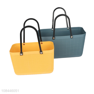 High quality plastic organizer storage basket shower caddy bin with handles