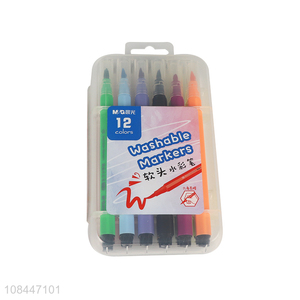 <em>Wholesale</em> 12 pieces washable <em>water</em> <em>color</em> pens for kids drawing