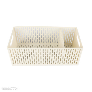 Factory price plastic white storage basket for household