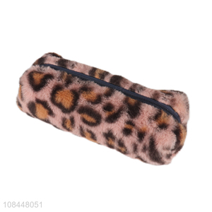 Hot selling fashion leopard print plush stationary bags