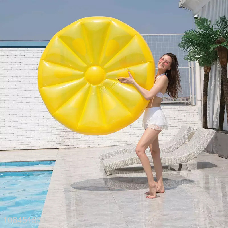 New products adults pvc inflatable rowing boat lemon design air mattresses