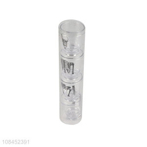 New design plastic skeleton printed wine glasses set plastic wine cups