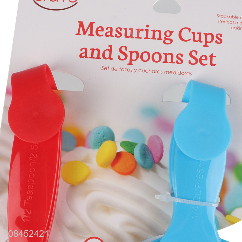 Good quality kitchen tools plastic measuring cups and spoons set