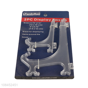 New products clear display plate stand holder plastic easels for plates