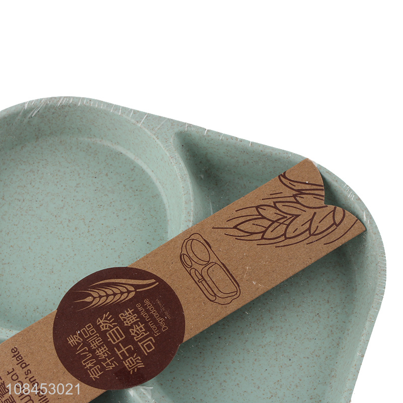 Hot products biodegradable wheat straw dinner plate for kids