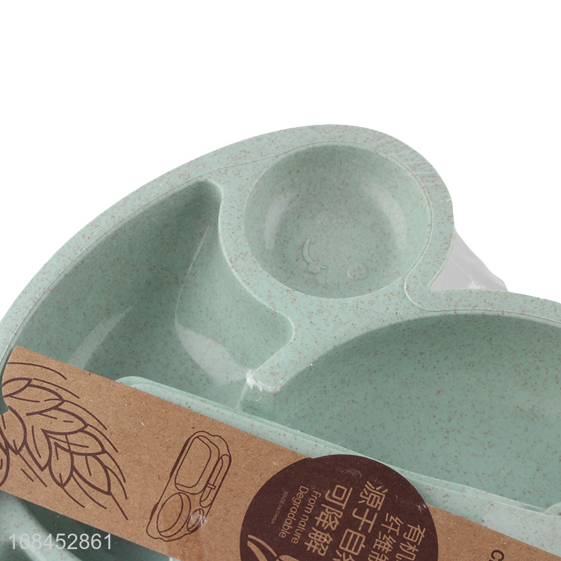 Popular products creative wheat straw dinner plate for kids