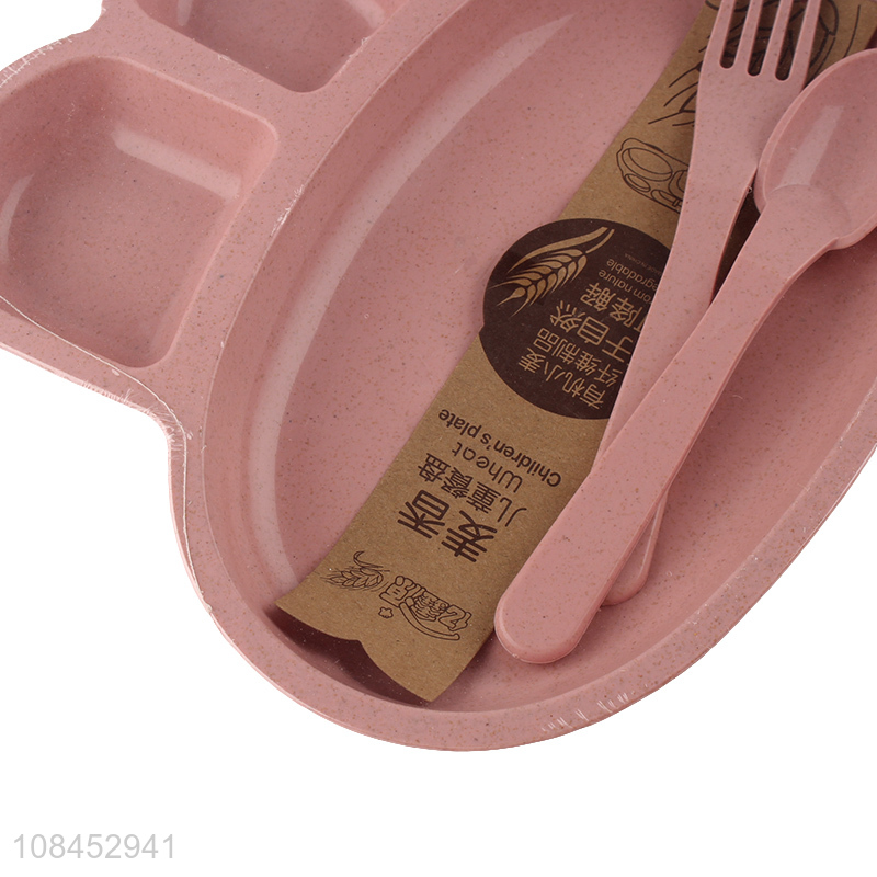 Wholesale price eco-friendly wheat straw kids dinner plate
