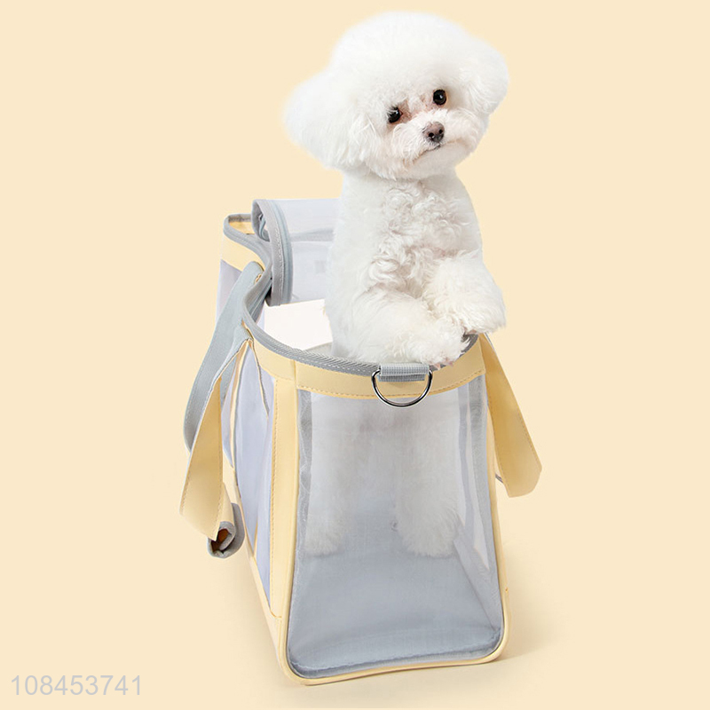 Wholesale large capacity breathable pet carrier shoulder bag outdoor cat bag