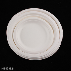 Wholesale price round plate disposable dinner plate