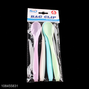 Wholesale from china plastic food storage bag clips with spoon