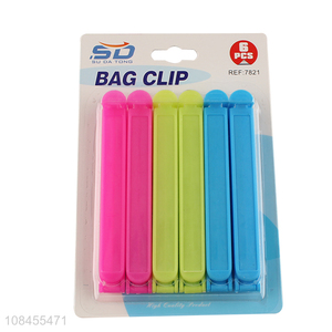Yiwu factory 6pieces plastic food sealing bag clips for sale